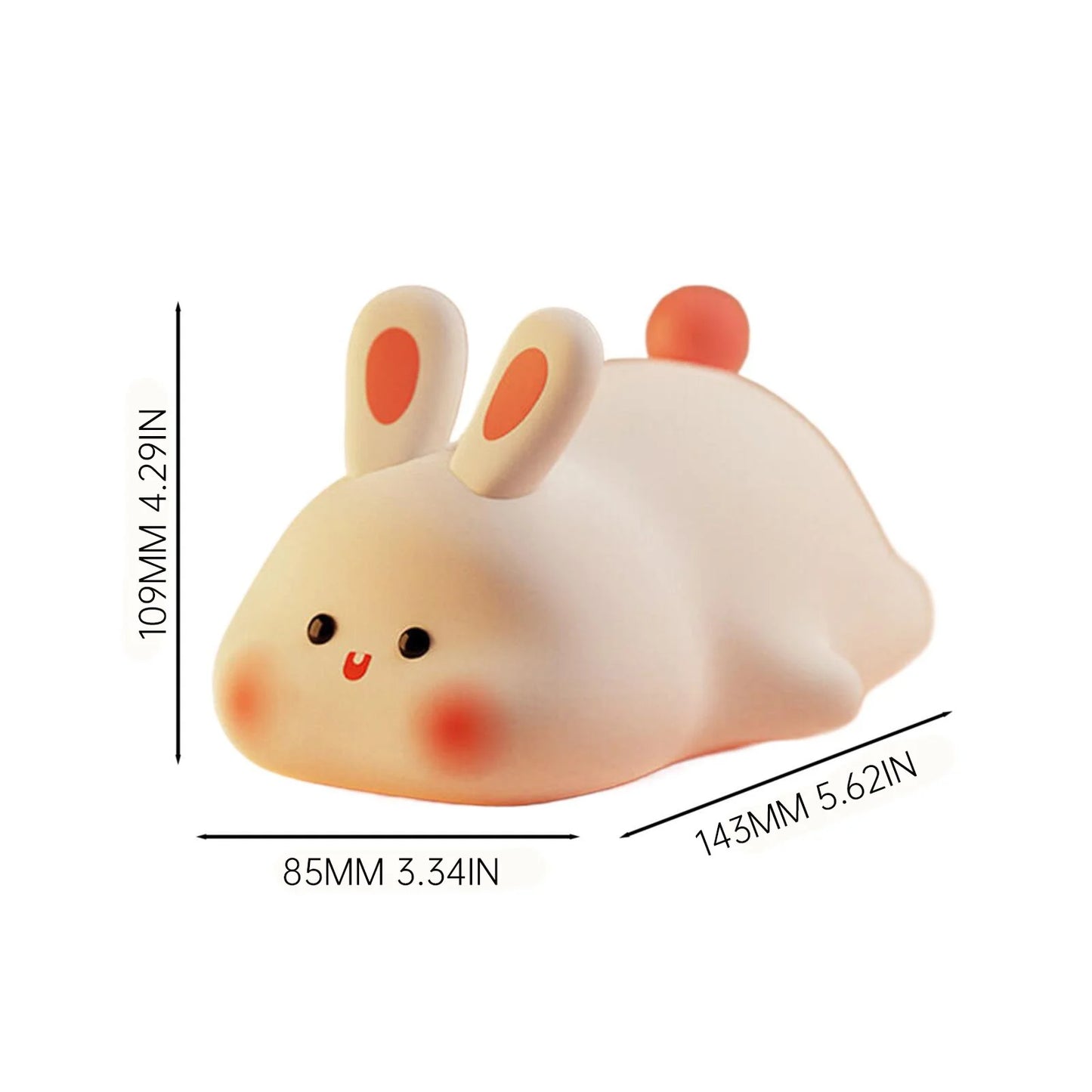 Table Lamp Reading Light Night Light for Kids Bunny Lamp Rechargeable Rabbit Lamp Kids Lights for Bedroom Led Portable Bunny Night Light for Girls Boys Nursery Children Room Decor Pink